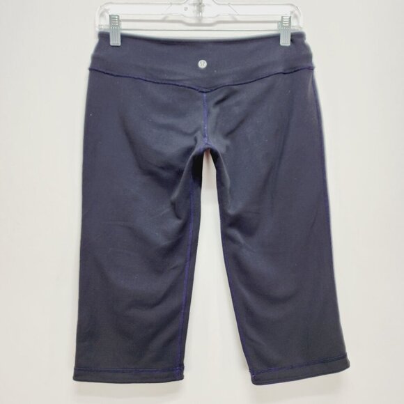 Lululemon Leggings Groove Crop Yoga Pants 8 Black Activewear Stretch Capri - Picture 7 of 9